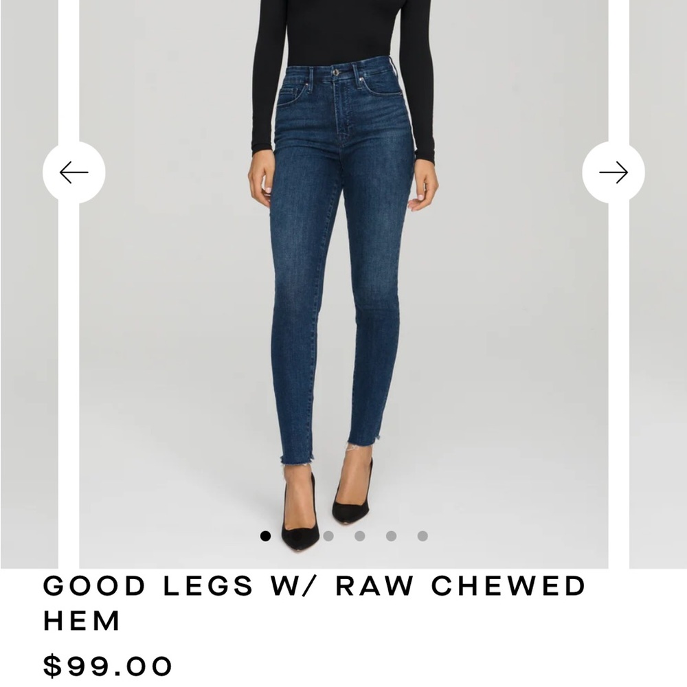 Good American Good Legs with Raw Chewed Hem